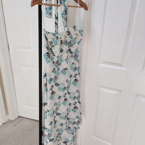 Hi-low halter or strapless dress